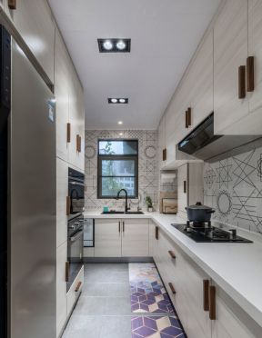 時尚廚房設計效果圖 廚房墻磚顏色 