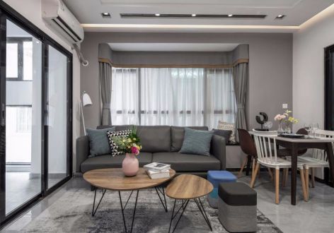 远锦国际60平米现代风格二居室装修设计案例