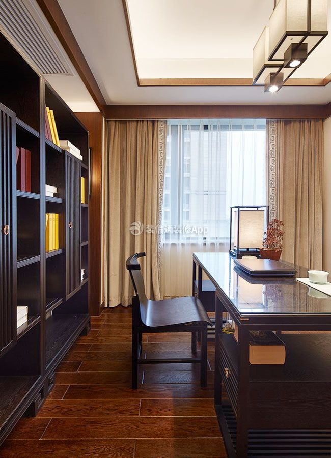 广州135平中式风格家庭书房装修效果图