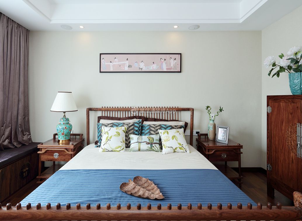 广州中式风格新房卧室装修效果图赏析