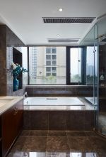 广州中式房屋卫生间浴缸装修效果图