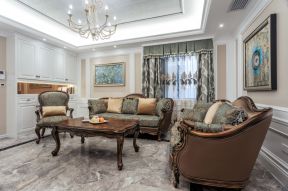 欧式沙发图片 样板房客厅装修效果图  欧式沙发效果图大全 