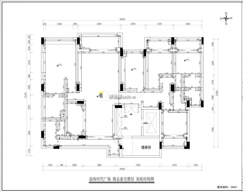前海时代广场249平米现代风格装修效果图案例