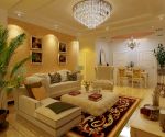 金地铂悦130平欧式风格三居室装修效果图案例