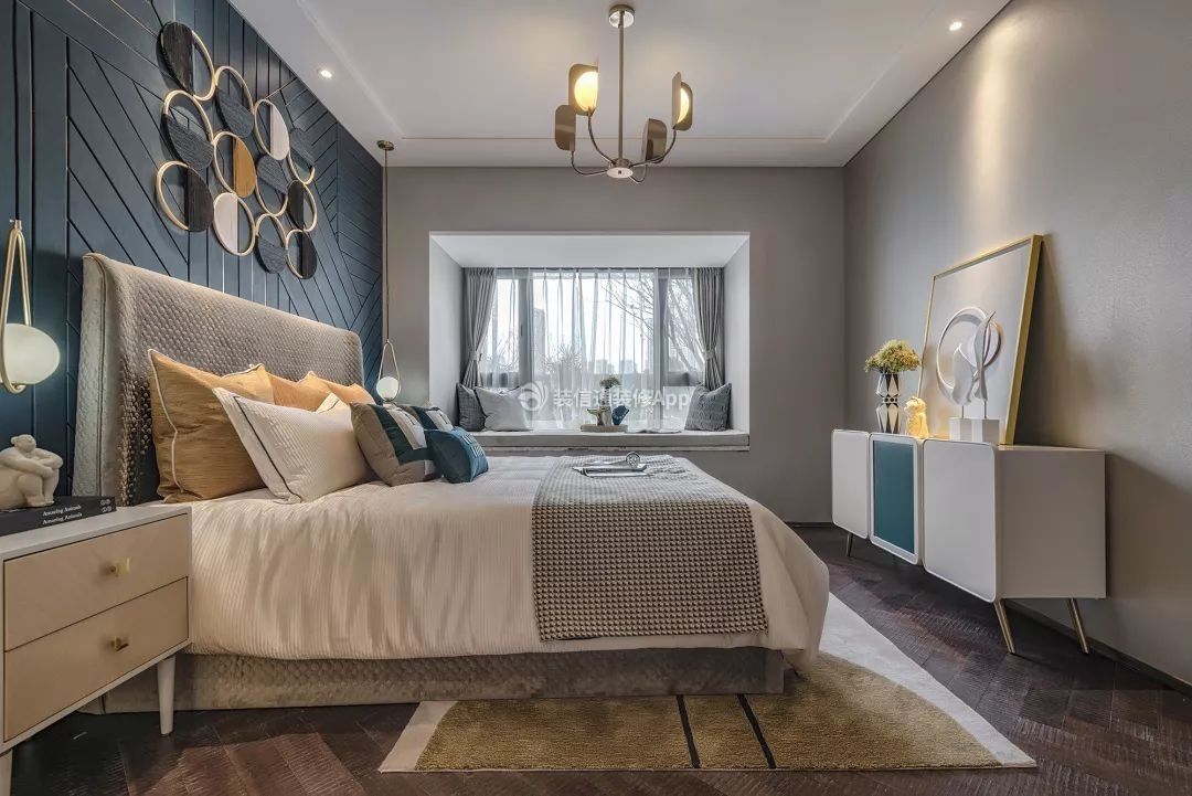南京100平精装房卧室设计效果图