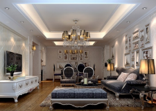樂清裝修網：簡歐客廳 徜徉現(xiàn)代歐式風情