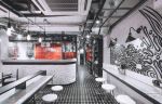 广州工业风格茶餐厅背景墙装修设计图