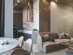 滨江明珠北欧风格80平米二居室装修效果图案例