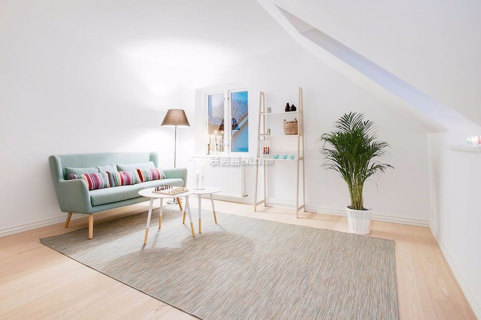 客厅地毯与沙发搭配图片 客厅置物架效果图