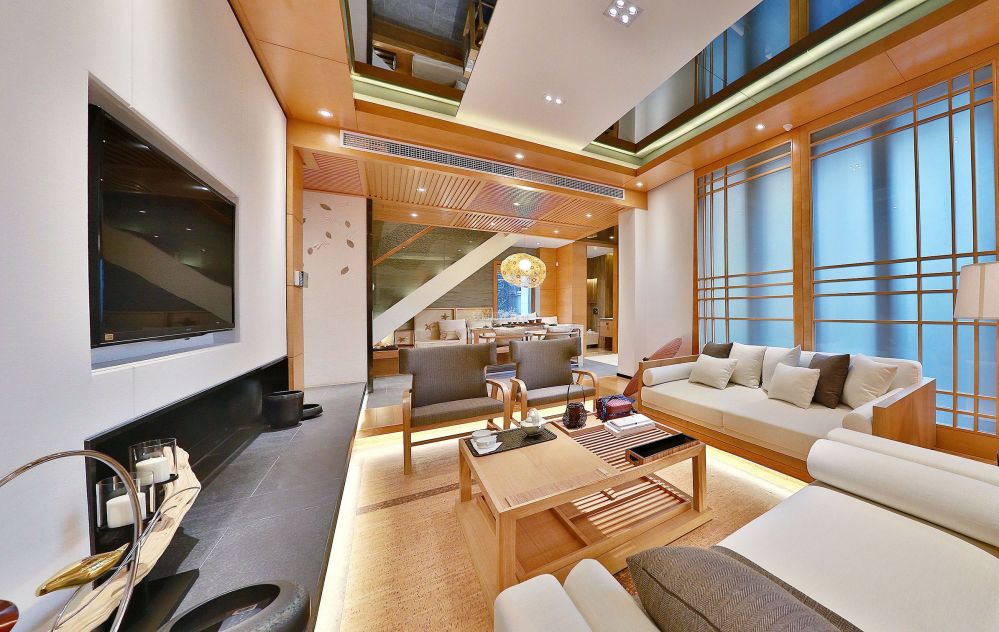 别墅客厅沙发效果图片 日式风格客厅设计
