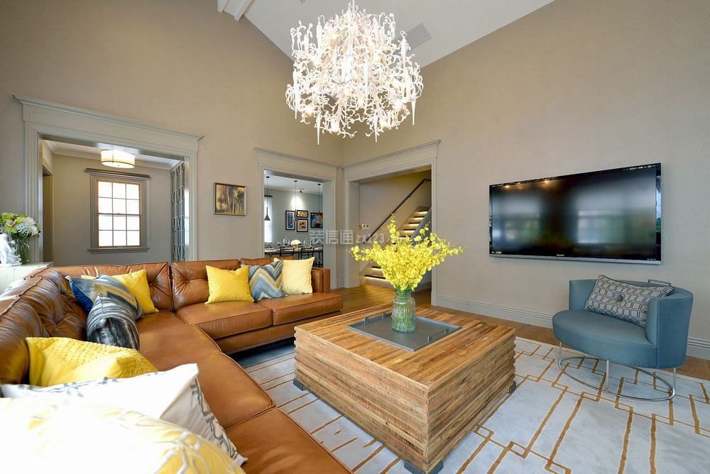 美式客厅沙发图片 美式客厅沙发效果图 