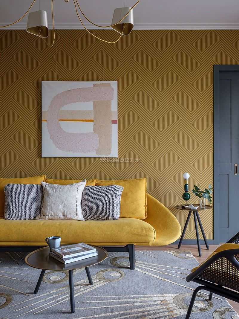 客厅地毯与沙发搭配图片 客厅吊灯装修效果图