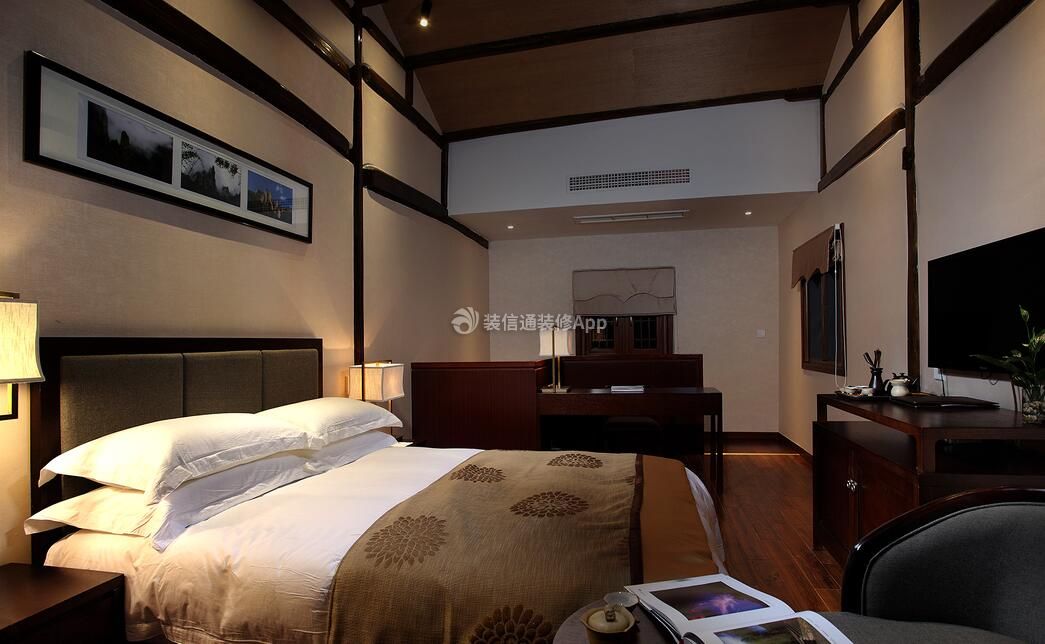南京中式风格酒店房间装修设计图欣赏
