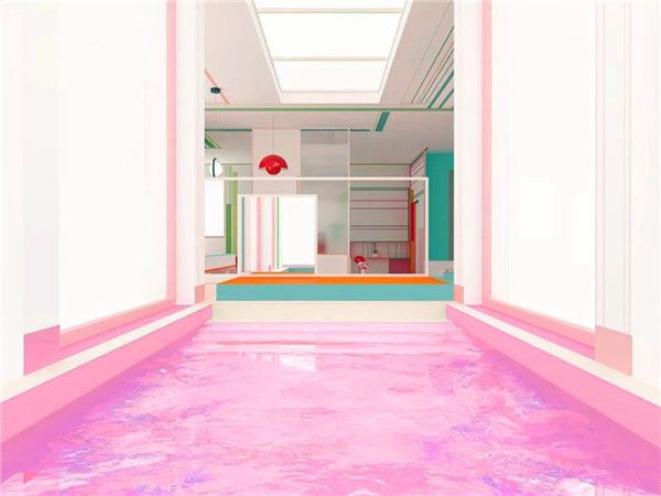 粉色浴池设计