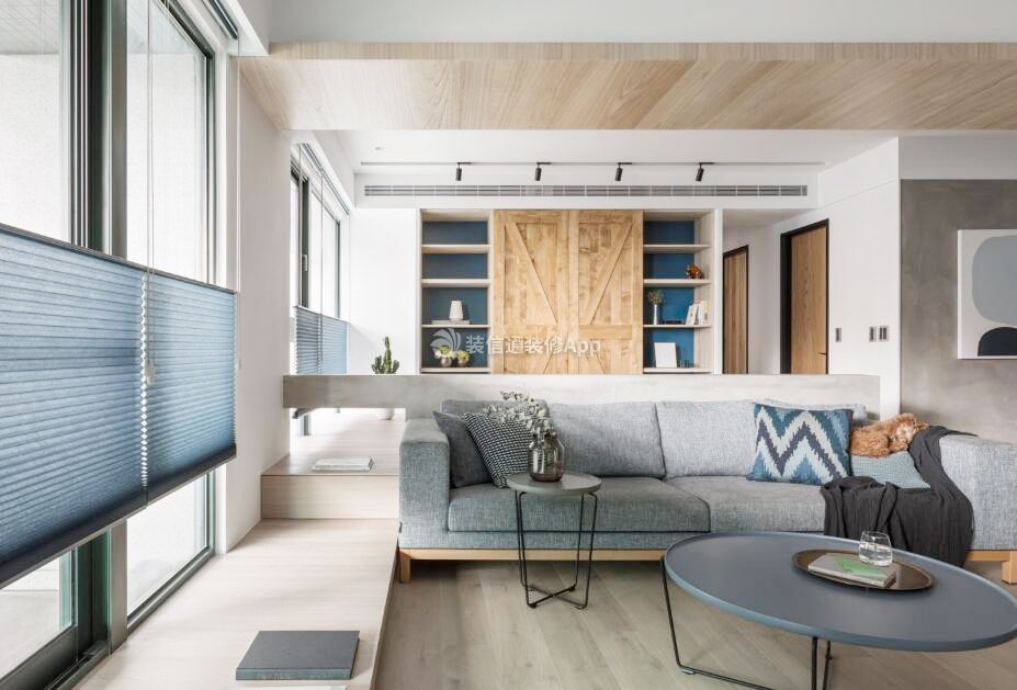 150平米现代风格客厅布艺沙发装修效果图