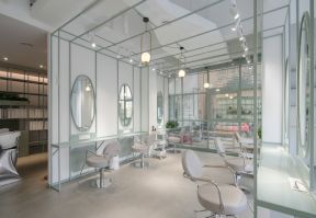 南京特色理发店室内隔断装修设计图