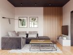 泰鸿听澜湾日式风格78平米二居室装修效果图案例