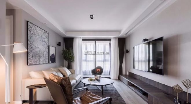 海棠湾现代风格三居室装修案例