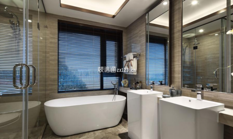 中海万锦公馆简约风格96平米二居室装修效果图案例