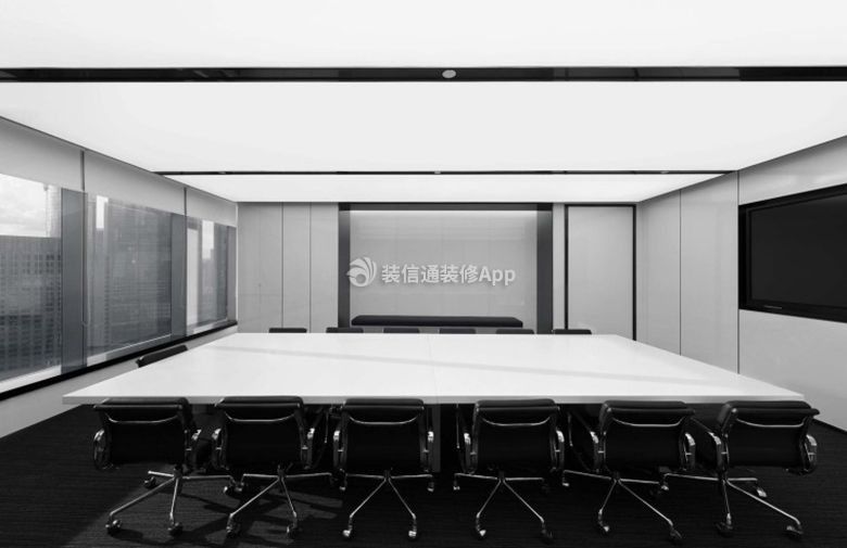 南京现代风格办公会议室装修设计图片