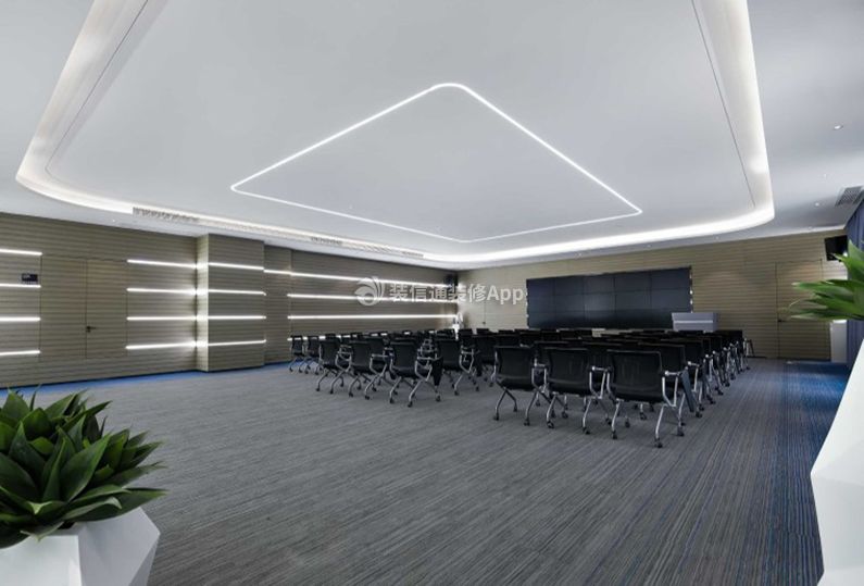 南京简约风格办公会议室装修设计图