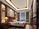 中式装修效果图-滨海之窗-四居室