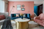 轻奢风格样板房客厅色彩搭配装饰效果图