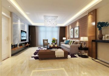 中海国际公馆现代风格135平米三居室装修案例