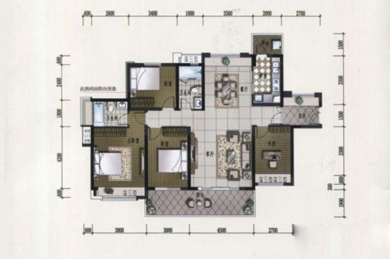 方直东岸142㎡中式现代四居装修案例
