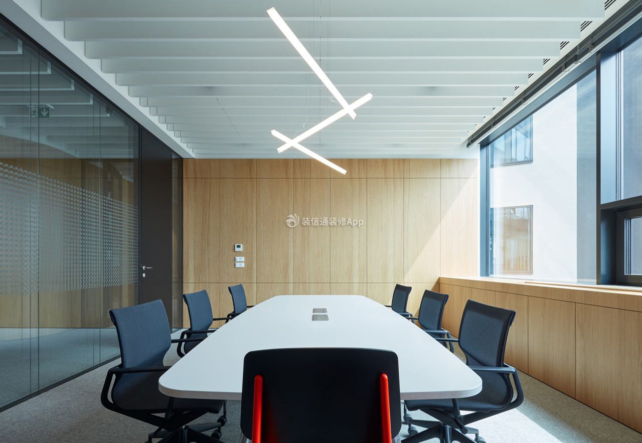现代风格办公会议室装潢设计实景图