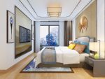 滨江澜泊湾新中式风格124平米三居室装修效果图案例