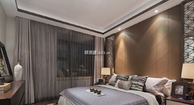 馨逸之福现代风格105平米三居室装修效果图案例