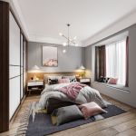 阳明小镇北欧风格80平米二居室装修效果图案例