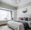 新中式卧室床头背景墙装饰设计图片
