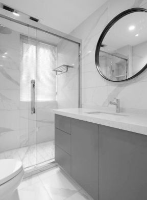 80平方现代风格新房卫生间洗手台设计图