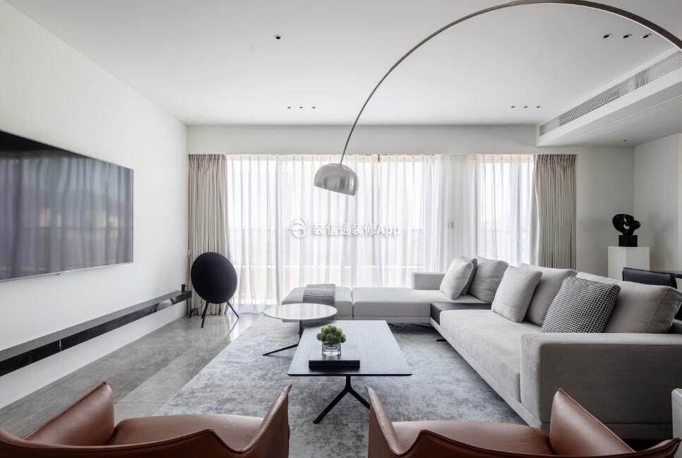 140平现代简约客厅沙发装修效果图大全