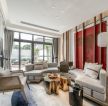 新中式风格别墅客厅沙发装修效果图片