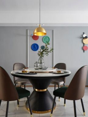 家庭餐厅装修效果图大全2020图片 餐吊灯图片