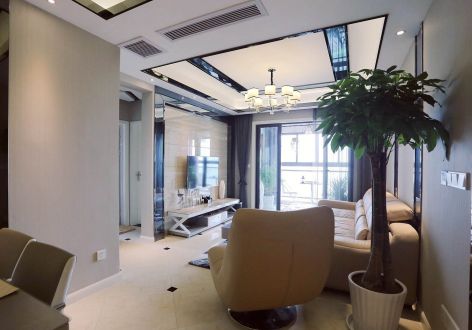 汉德九州城85平米现代风格两室两厅装修案例