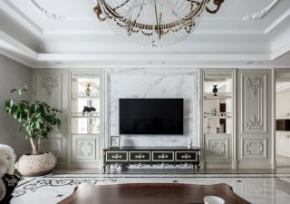 欧式风格房子客厅电视柜装修效果图大全