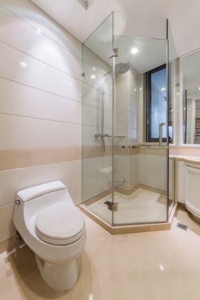 简约卫生间装修效果图大全 卫生间淋浴玻璃效果图 卫生间淋浴房 