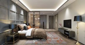 现代风格150平米三居室卧室装修效果图