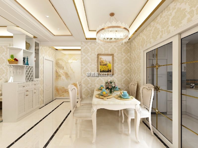 鑫宇嘉苑现代风格96平米三居室装修效果图案例