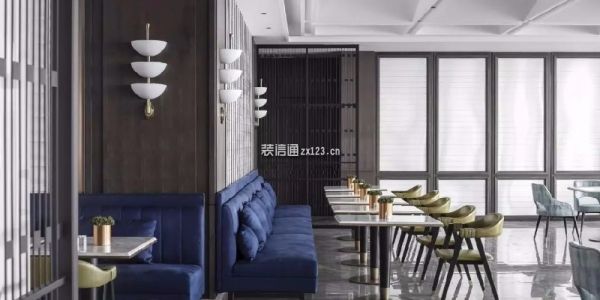 餐厅新中式风格450㎡设计方案