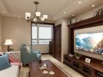 星海国际美式风格145平米二居室装修效果图案例