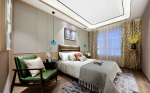 悦山湖现代风格三居室装修案例
