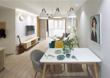 達州裝修案例：85㎡兩室兩廳溫馨北歐風，單身女青年都喜歡！