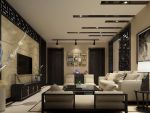 远翔·閬中滙现代风格90平米三居室装修效果图案例
