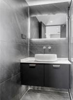 89平简约风格新房卫生间洗手台设计图