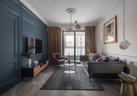 保利和光尘樾现代风格三居室装修案例